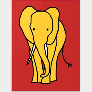 Yellow Elephant Posters and Art